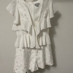 Keepsake White Flutter Sleeve Romper size M